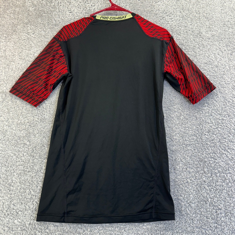Nike Pro Combat Dri-Fit Compression Shirt Men's XL Black Red Football Skull Tee - Picture 4 of 7